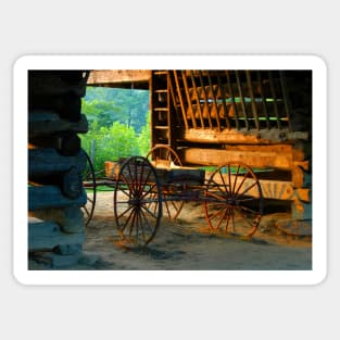 Barn and Wagon Sticker